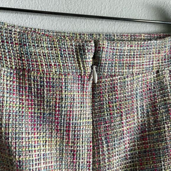 LOFT Size 12 Multicolor Tweed Pencil Skirt Pastel Workwear Office Classic - Picture 4 of 8